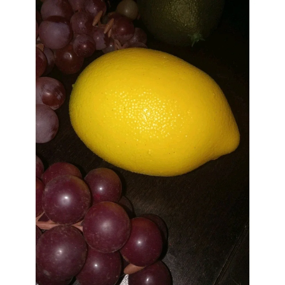 Artificial Fruit Lifelike Fake Grapes Pear Lime Lemon Faux‎ Decor Fall Autumn